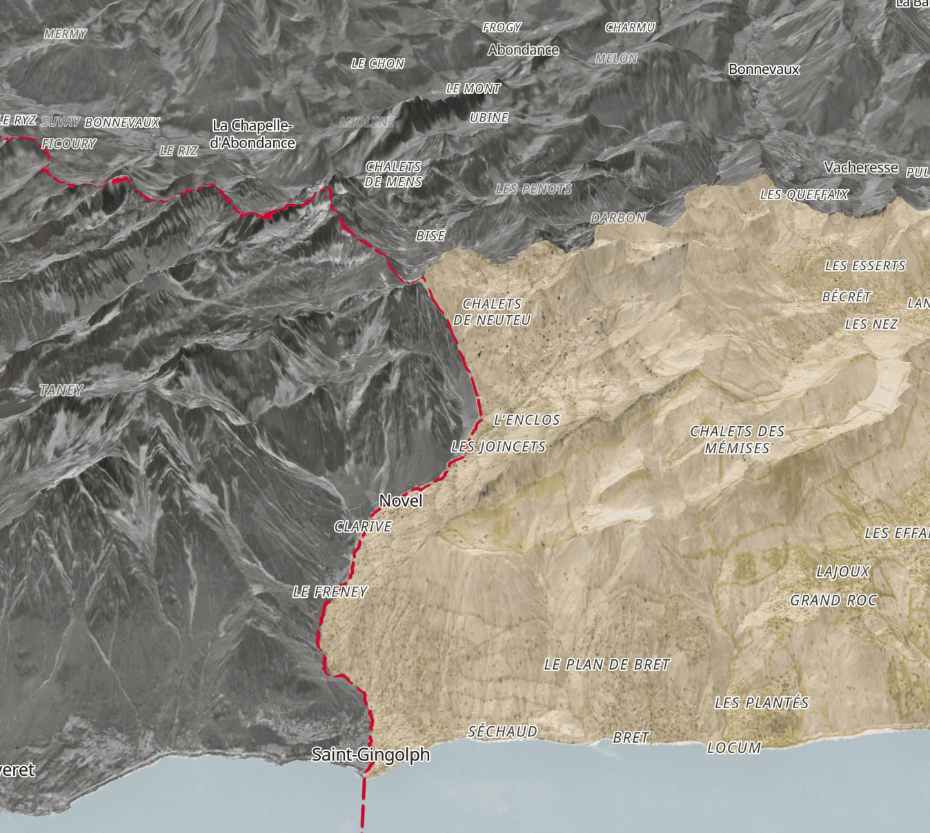 Orthophoto historique sous les mappes